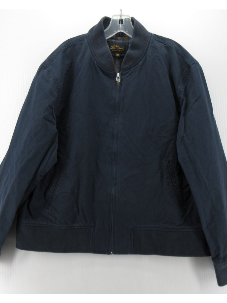 Ll Bean Jacket Xxl Harrington Bomber Coat Flannel Lined Blade Collar *